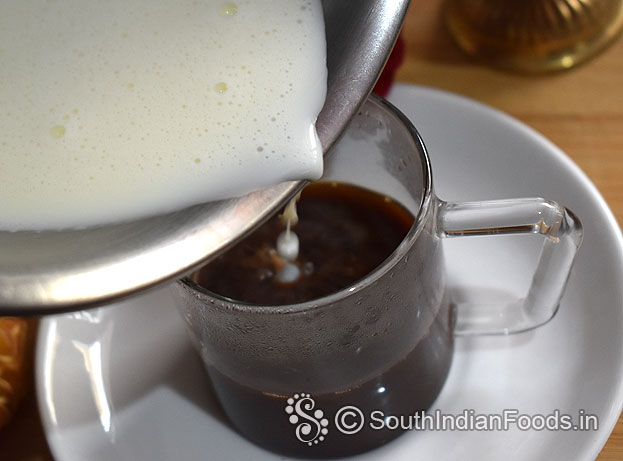 Add boiled milk