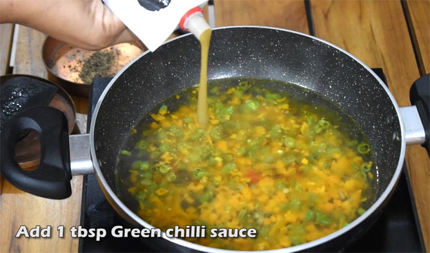 Hot and sour veg soup step 35