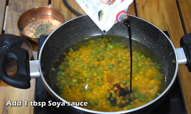 Hot and sour veg soup step 36