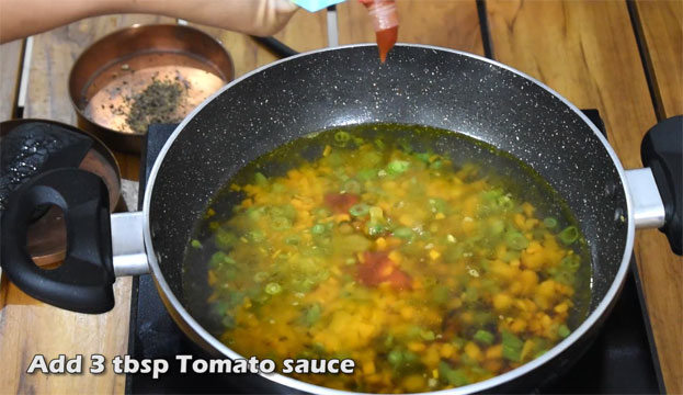 Hot and sour veg soup step 37