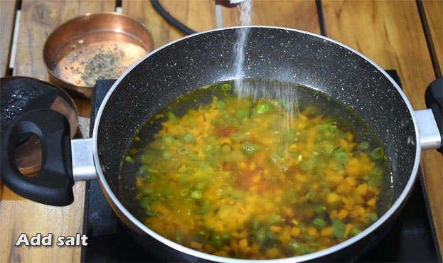 Hot and sour veg soup step 46
