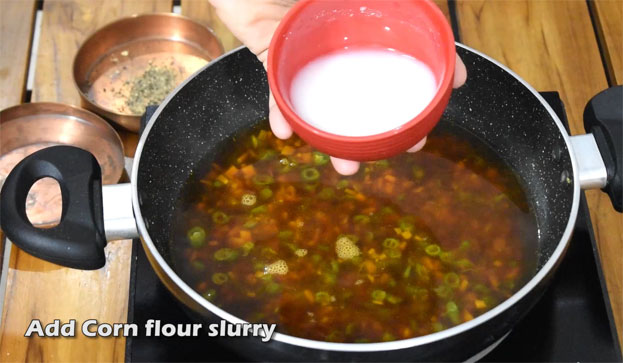 Hot and sour veg soup step 78