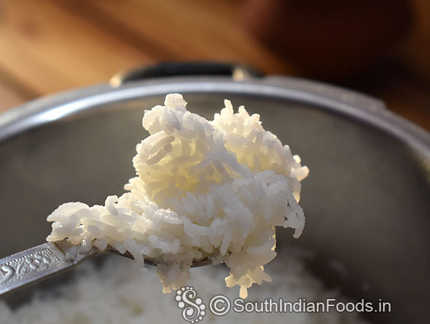 Perfect plain kolam rice for lunch ready