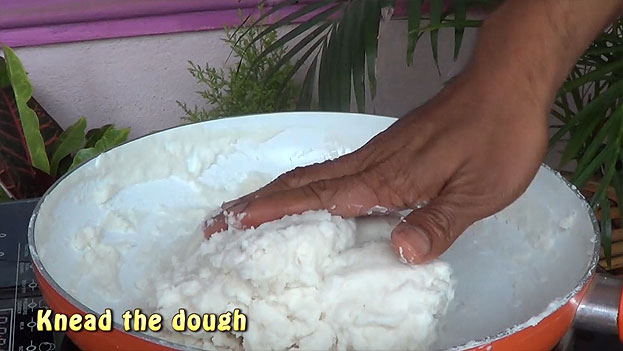 Dough is ready, cut off heat