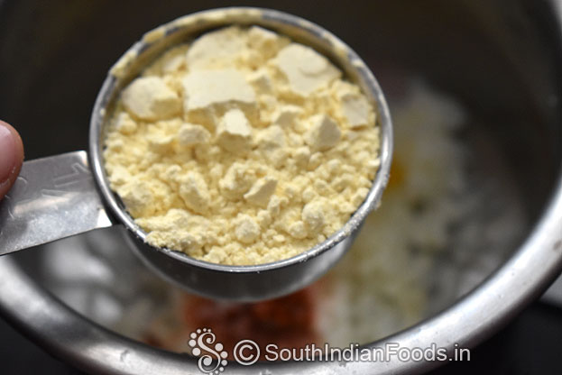 Add gram flour