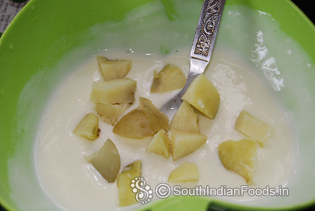 Add boiled chopped potato