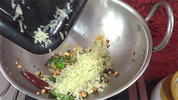 Add grated nellikai[amla]
