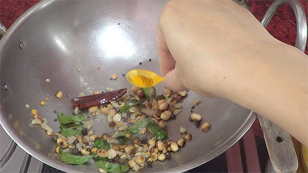Add turmeric powder