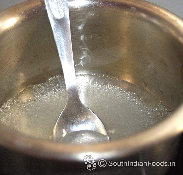 Add water, let it dissolve first, boill till 1 string consistency