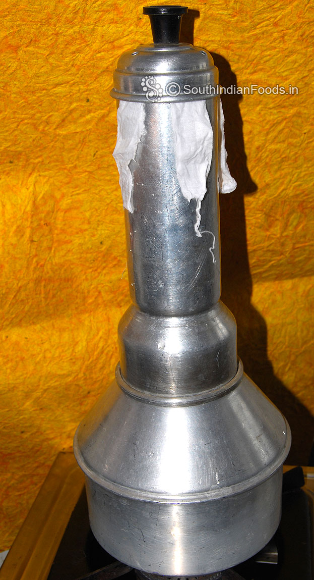 Steam it in a puttu kuzhal for 10 min