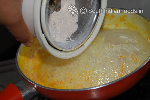 Add ground brown sugar & cardamom mixture