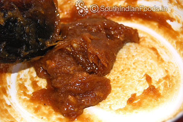 Banana halwa is ready cut off heat