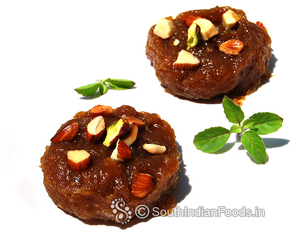 Banana halwa with jaggery
