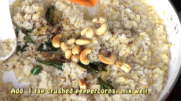 Add crushed peppercorns