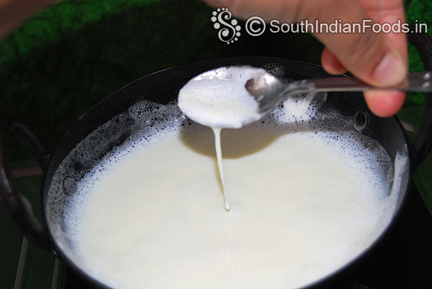 Malai[paal yedu] is forming