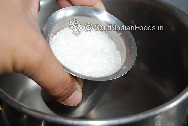 For sugar syrup add 1 cup sugar