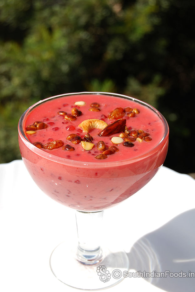 Beetroot sago kheer