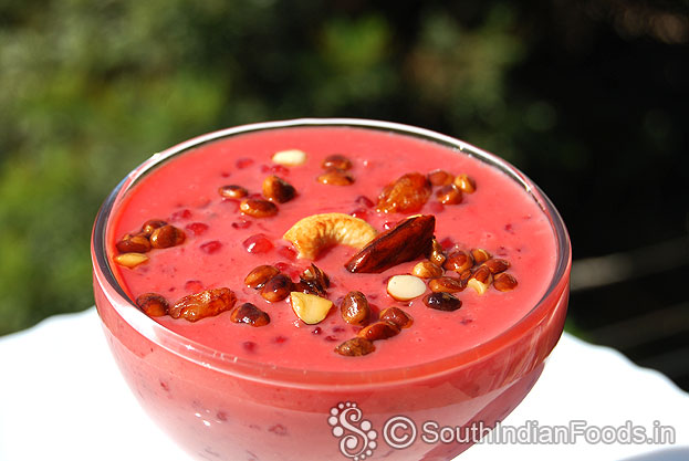 Healthy beetroot charoli seeds kheer
