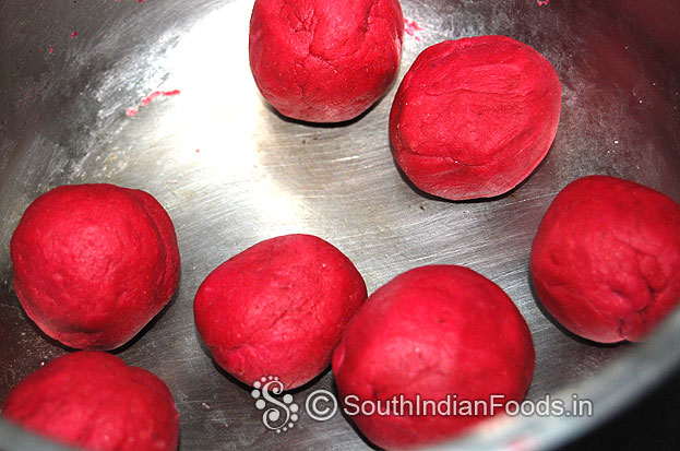 Divide the dough into equal size balls