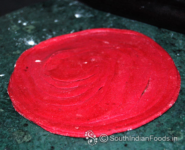 Raw beet lachha paratha ready