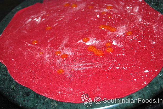 Drizzle ghee over the chapathi
