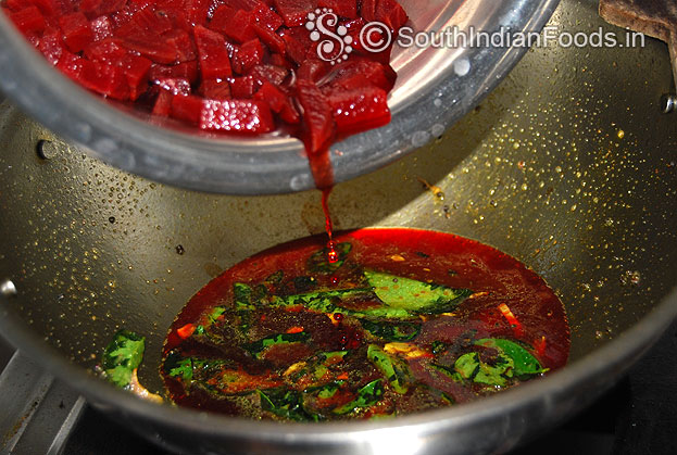 Add beetroot stock