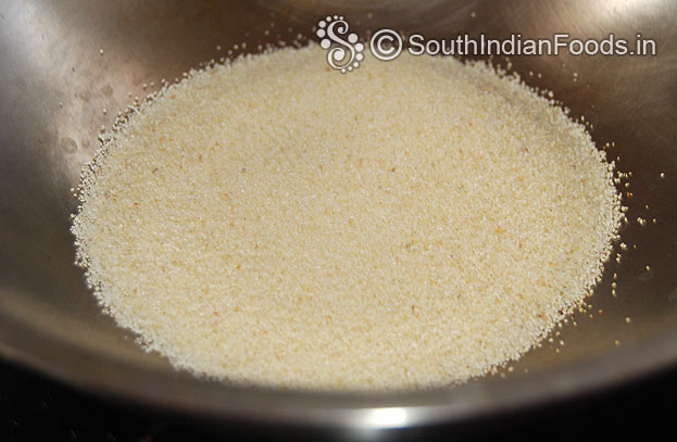 Dry roast rava/semolina for 2 min or till you get nice aroma