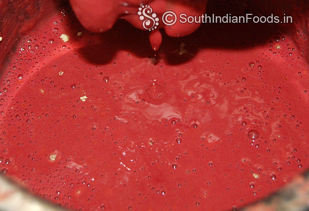 Beetroot boondi batter is ready