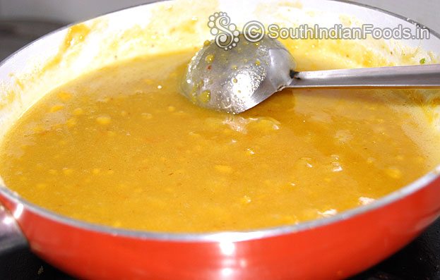 Add besan mixture stir continuously