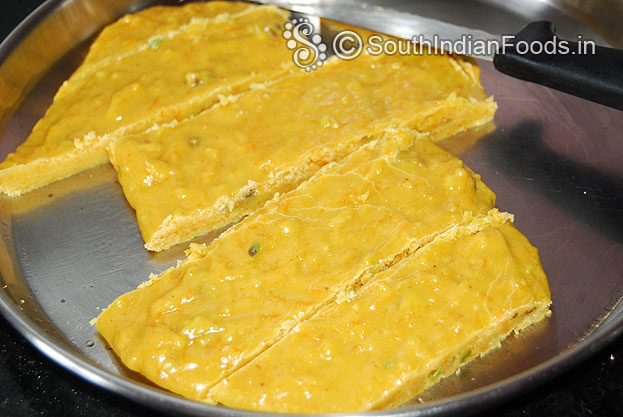 Cut into rectangle shapes