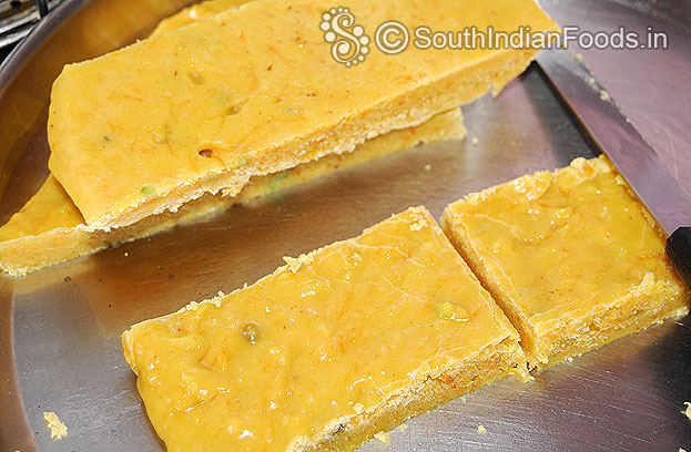 Cut into square shapes