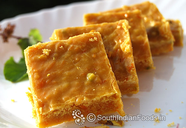 Easy gram flour carrot barfi
