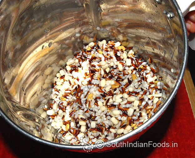 Put soaked ingredients, grind to smooth batter