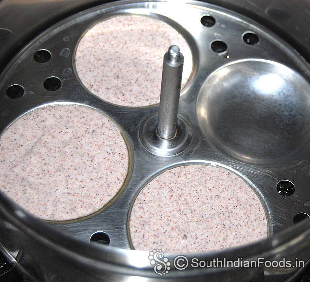 Palce it in idli cooker, steam it for 10 min