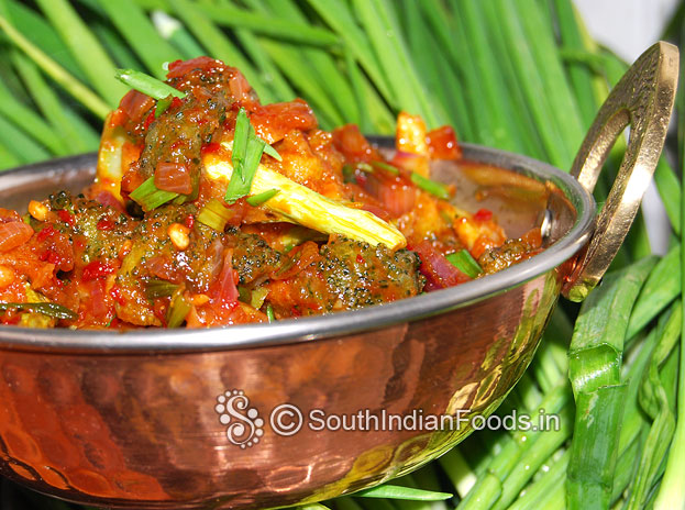 Simple broccoli manchurian is ready