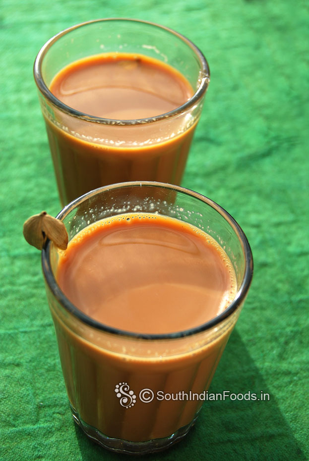 Cardamom tea is ready, serve hot