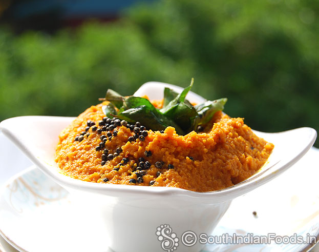 Carrot coconut chutney