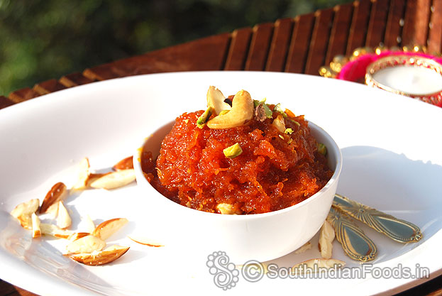 Gajar ka halwa with jaggery