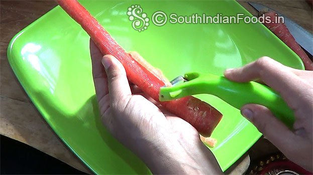 Peel off the skin