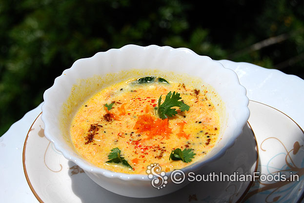 Add seasoned ingredients coriander leaves