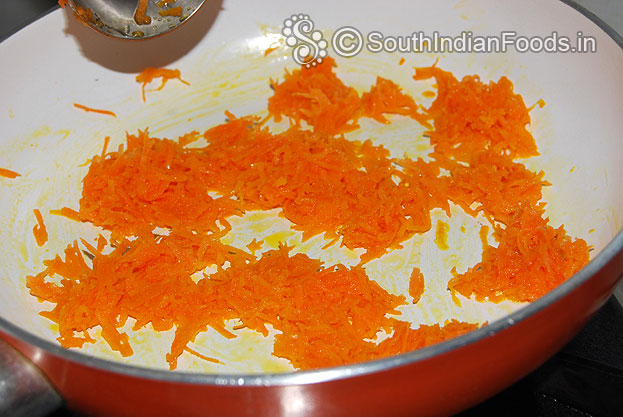 Carrot is ready. Cut off heat & let it cool