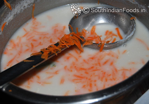 Add grated carrot