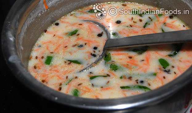Carrot rava dosa batter is ready, cover it & leave it for 2 hours or you can make dosa instantly
