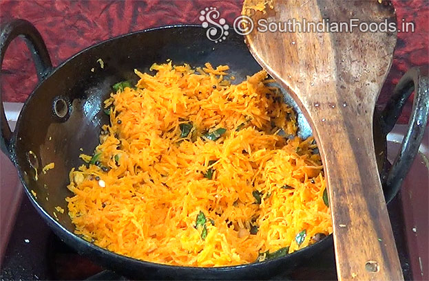 Add carrot, saute for 2 min