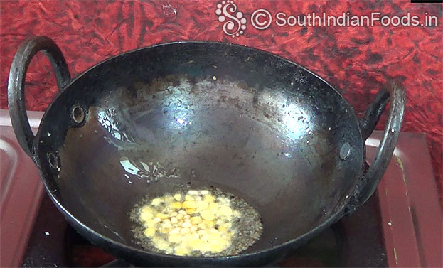 For seasoning:- add oil, mustard, chana dal, urad dal
