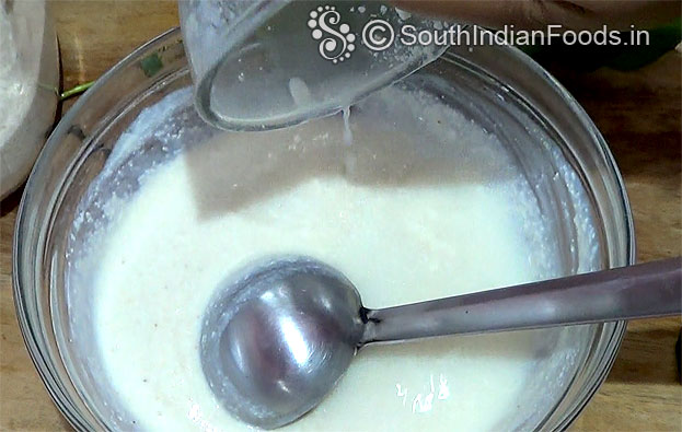 Add water, make, batter, leave it for 1 hour