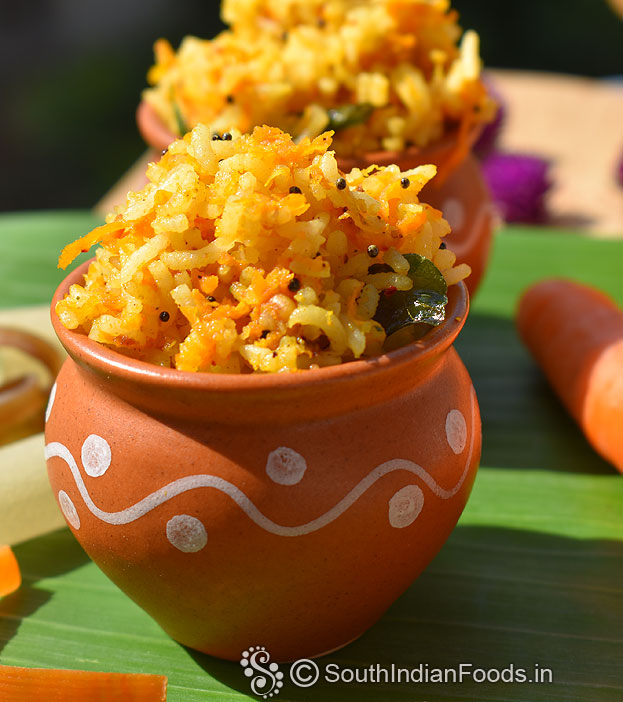 Carrot rice ready