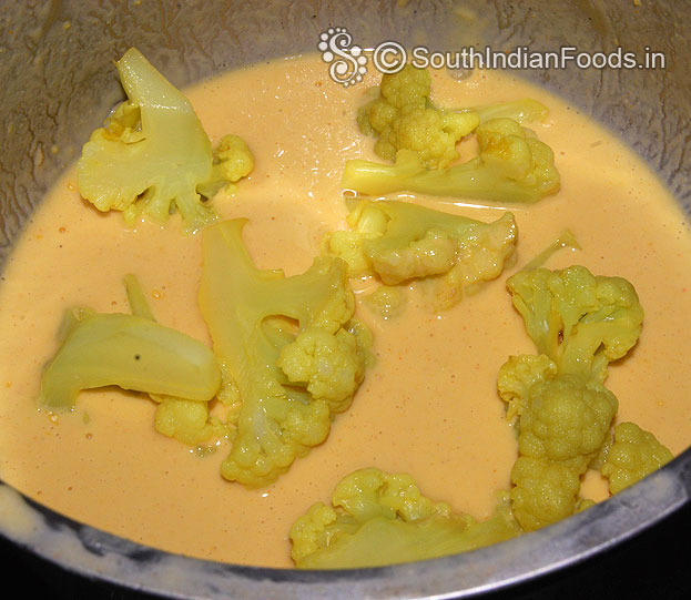 Dip cauliflower in gram flour batter