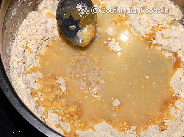 Add water, make batter