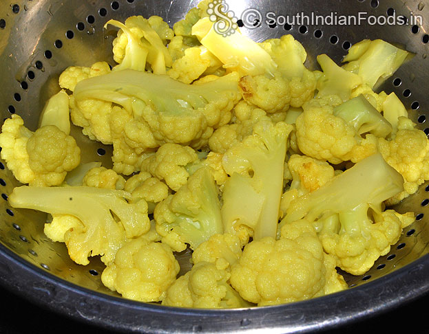 Drain water, wash with cold water to avoid further cooking